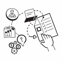 Supply chain analyst with vendor logistics concept as A supply chain analysts profile blended with vendor logistics symbolizing the logistics evaluation in vendor management Perfe Dynamics vector