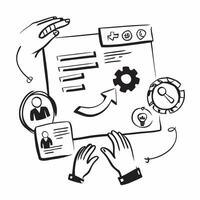 Support center with FAQ integration concept as A support center interface blended with FAQ integration symbolizing comprehensive support and user accessibility Ideal for corporate Dynamics vector