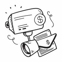 Surveillance camera with dollar sign concept as A surveillance camera blended with a dollar sign symbolizing cost effective security solutions Perfect for corporate and security a Dynamics vector