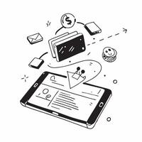 Tablet with holographic AI business expenses and travel icons concept as Camera movement Slide across the tablet screen with a focus on glowing holographic AI business expenses and Dynamics Set 2 vector