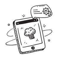 Tablet with Holographic AI Icon and Cloud Icon concept as A photo depicting a tablet with a glossy glowing holographic AI icon and cloud icon The objects are positioned centrally Dynamics Set 2 vector