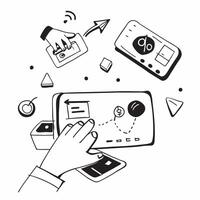 Tablet with holographic AI QA and dashboard icons concept as Camera movement Slide across the tablet screen with a focus on glowing holographic AI QA and dashboard icons Scene A m Dynamics vector