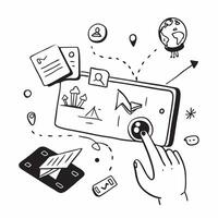Tablet with holographic AI travel tips and holiday icons concept as Camera movement Slide across the tablet screen with a focus on glowing holographic AI travel tips and holiday ic Dynamics Set 5 vector