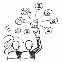 Team leader with email discussion concept as A team leaders profile blended with an email discussion symbolizing leadership and communication through emails Perfect for business a Dynamics vector
