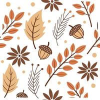 Thanksgiving leaves seamless pattern with rich autumn colors of red orange and yellow for a warm harvest inspired look concept as Warm Thanksgiving pattern with red orange and yell Dynamics vector