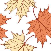 Thanksgiving leaves seamless pattern with rich autumn colors of red orange and yellow for a warm harvest inspired look concept as Warm Thanksgiving pattern with red orange and yell Dynamics Set 2 vector