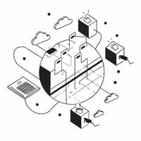 Top view of a city with smart grid overlay symbolizing intelligent infrastructure in double exposure with copy space concept as A top view of a city blended with a smart grid repr Dynamics vector