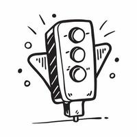 Traffic light icon with copy space on a blue background concept as A image of a traffic light icon with generous copy space on a blue background ideal for traffic and road s Dynamics vector