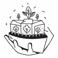 Urban gardener with green rooftops concept as An urban gardeners profile blended with green rooftops symbolizing hope and sustainable urban agriculture to combat climate change Pe Dynamics vector