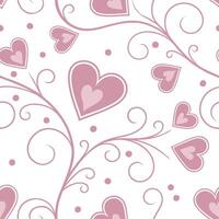 Valentine hearts and love letters seamless tile pattern with romantic scripts and pastel hues for elegant decor concept as Romantic script love letters and pastel hearts arranged s Dynamics Set 2 vector