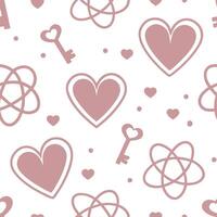 Valentine hearts seamless tile pattern with romantic red and pink hues for love themed home decor concept as Romantic red and pink hearts arranged seamlessly to create love themed Dynamics vector