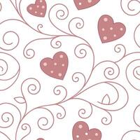 Valentine hearts and love quotes seamless tile pattern with elegant scripts and romantic hues for sentimental decor concept as Elegant script love quotes and romantic hearts arrang Dynamics Set 2 vector
