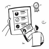 Vendor with risk assessment concept as A vendors profile blended with a risk assessment symbolizing the evaluation of risks in vendor management Ideal for business and risk manage Dynamics vector