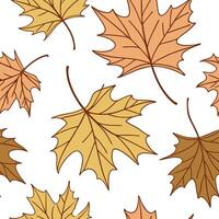Vintage autumn leaves seamless pattern with faded tones and soft textures for a retro inspired design concept as Retro autumn leaves pattern with faded tones and soft textures perf Dynamics vector