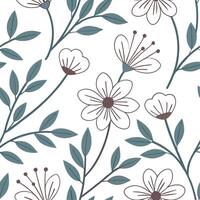 Vintage summer flowers seamless pattern with muted colors and delicate textures for a retro aesthetic concept as Retro summer flowers pattern with muted tones and delicate textures Dynamics vector