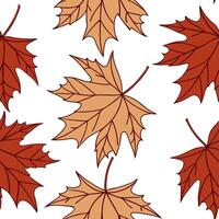 Warm autumn leaves seamless pattern with rich browns reds and oranges for a cozy fall inspired design concept as Cozy autumn leaves pattern with rich brown red and orange hues idea Dynamics Set 2 vector