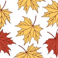 Warm autumn leaves seamless pattern with rich browns reds and oranges for a cozy fall inspired design concept as Cozy autumn leaves pattern with rich brown red and orange hues idea Dynamics vector