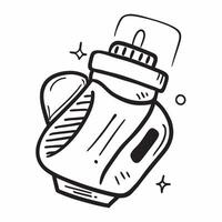 Water bottle icon with copy space on a minimalist background concept as A image of a water bottle icon with ample copy space on a minimalist background ideal for hydration a Dynamics vector