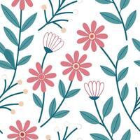 Whimsical summer flowers seamless pattern with playful shapes and bright colors for fun imaginative summer designs concept as Playful summer flower pattern with whimsical shapes an Dynamics vector