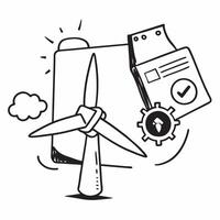 Wind turbine and digital security concept as A wind turbine paired with a digital security icon symbolizing the use of renewable energy in secure IT systems perfect for isolated ve Dynamics vector