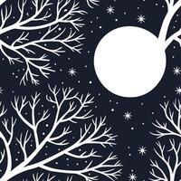 Winter nights seamless pattern with moonlit snow starry skies and icy textures for a cool magical winter night design concept as Cool winter night pattern with moonlit snow starry Dynamics vector