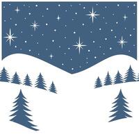 Winter nights seamless pattern with snowy hills distant mountains and sparkling stars for a peaceful remote winter landscape concept as Remote winter night pattern with snowy hills Dynamics Set 2 vector