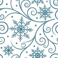 Winter snow seamless pattern with swirling snowflakes and icy blue tones for a peaceful frosty atmosphere concept as Peaceful winter snow pattern with swirling snowflakes and icy b Dynamics vector