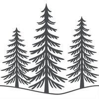 Winter trees seamless pattern with evergreen trees snowy branches and icy textures for a festive winter design concept as Festive winter trees pattern with evergreen trees snowy br Dynamics vector
