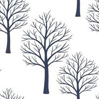 Winter trees seamless pattern with snow covered branches and icy textures for a peaceful cold season design concept as Serene winter trees pattern with snow covered branches and fr Dynamics vector