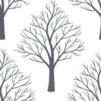 Winter trees seamless pattern with bare branches light frost and delicate snowflakes for a minimal winter design concept as Minimalist winter trees pattern with bare branches light Dynamics Set 2 vector