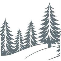 Winter trees seamless pattern with snowy pine trees forest background and soft snowflakes for a quiet winter forest concept as Quiet winter forest pattern with snowy pine trees sof Dynamics vector