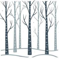Winter trees seamless pattern with tall pine trees and light snow for a serene winter forest scene concept as Serene winter trees pattern with pine trees and light snow ideal for a Dynamics vector