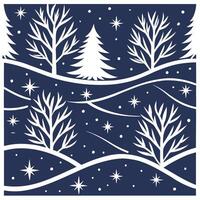Winter whites seamless pattern with snowflakes frosted trees and soft snow for a serene peaceful winter design concept as Serene winter whites pattern with snowflakes frosted trees Dynamics vector