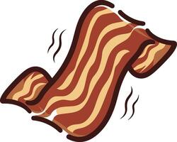 sizzling strip bacon style coverlet sheet design illustration vector