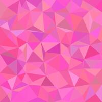 Abstract triangle tiled mosaic background - polygon illustration from irregular triangles in pink tones vector