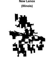 New Lenox, Illinois blank outline map vector