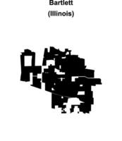 Bartlett, Illinois blank outline map vector