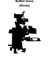Buffalo Grove, Illinois blank outline map vector