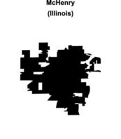 McHenry, Illinois blank outline map vector