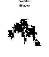 Frankfort, Illinois blank outline map vector
