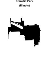 Franklin Park, Illinois blank outline map vector