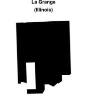 La Grange, Illinois blank outline map vector