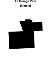 La Grange Park, Illinois blank outline map vector