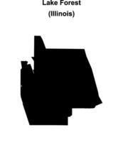 Lake Forest, Illinois blank outline map vector