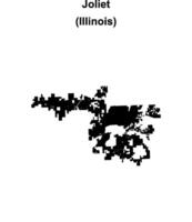 Joliet, Illinois blank outline map vector