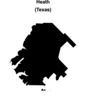 Heath, Texas blank outline map vector