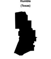 Humble, Texas blank outline map vector
