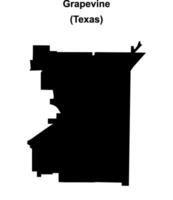 Grapevine, Texas blank outline map vector