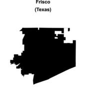 Frisco, Texas blank outline map vector