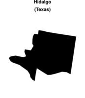 Hidalgo, Texas blank outline map vector